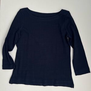 LOFT Navy Long Sleeve Shirt NWT